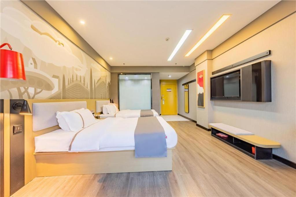 Thank Inn Hotel Hubei Wuhan Caidian Zhong Fa Xincheng Tongji Eksteriør billede